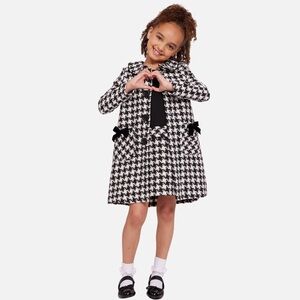 Black and White Houndstooth Coat and dress
